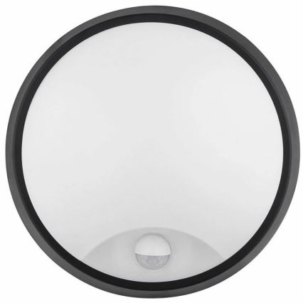LED Āra sienas lampa ar sensoru LED/12W/230V 3000/4000/6500K IP65 melna