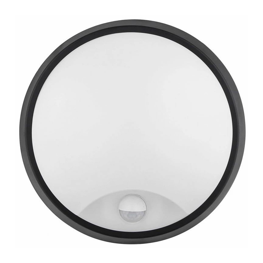 LED Āra sienas lampa ar sensoru LED/12W/230V 3000/4000/6500K IP65 melna