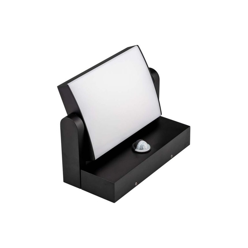 LED Āra sienas lampa ar sensoru LED/17W/230V 4000K IP65 melna