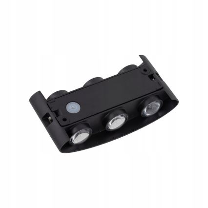 LED Āra sienas lampa ARROW 6xLED/1W/230V IP54 melna