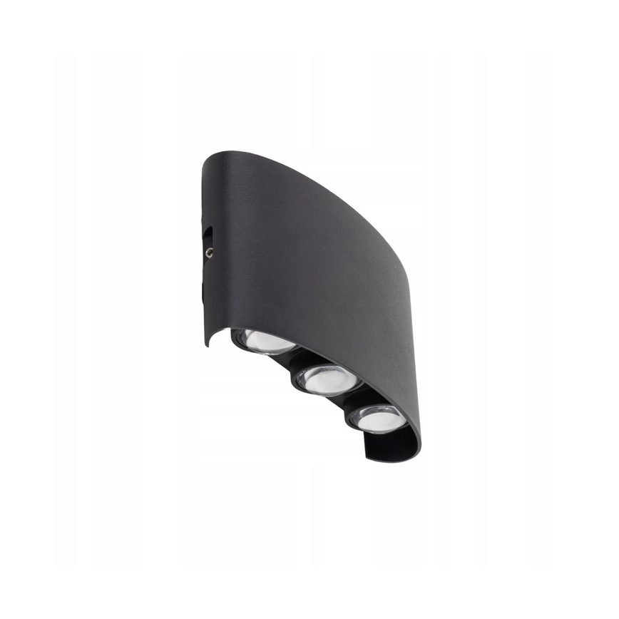 LED Āra sienas lampa ARROW 6xLED/1W/230V IP54 melna