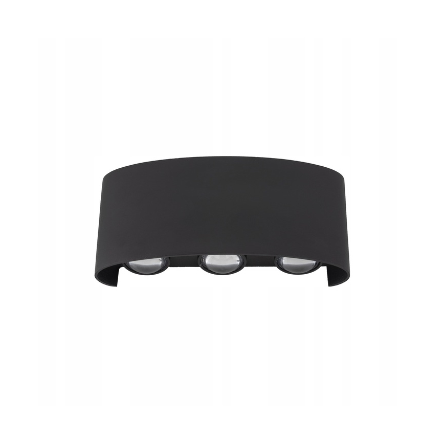 LED Āra sienas lampa ARROW 6xLED/1W/230V IP54 melna