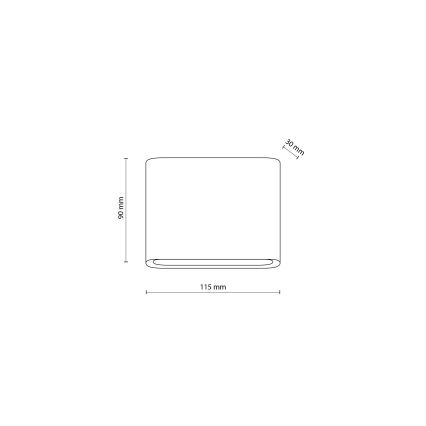 LED Āra sienas lampa ARWENA 2xLED/3W/230V IP54 melna