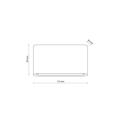 LED Āra sienas lampa ARWENA 2xLED/6W/230V IP54 melna