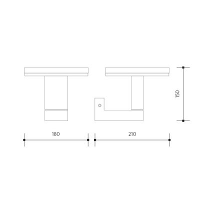 LED Āra sienas lampa BARI LED/10W/230V 4000K IP54 antracīta