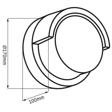 LED Āra sienas lampa ESSEN LED/10W/230V IP44 melna