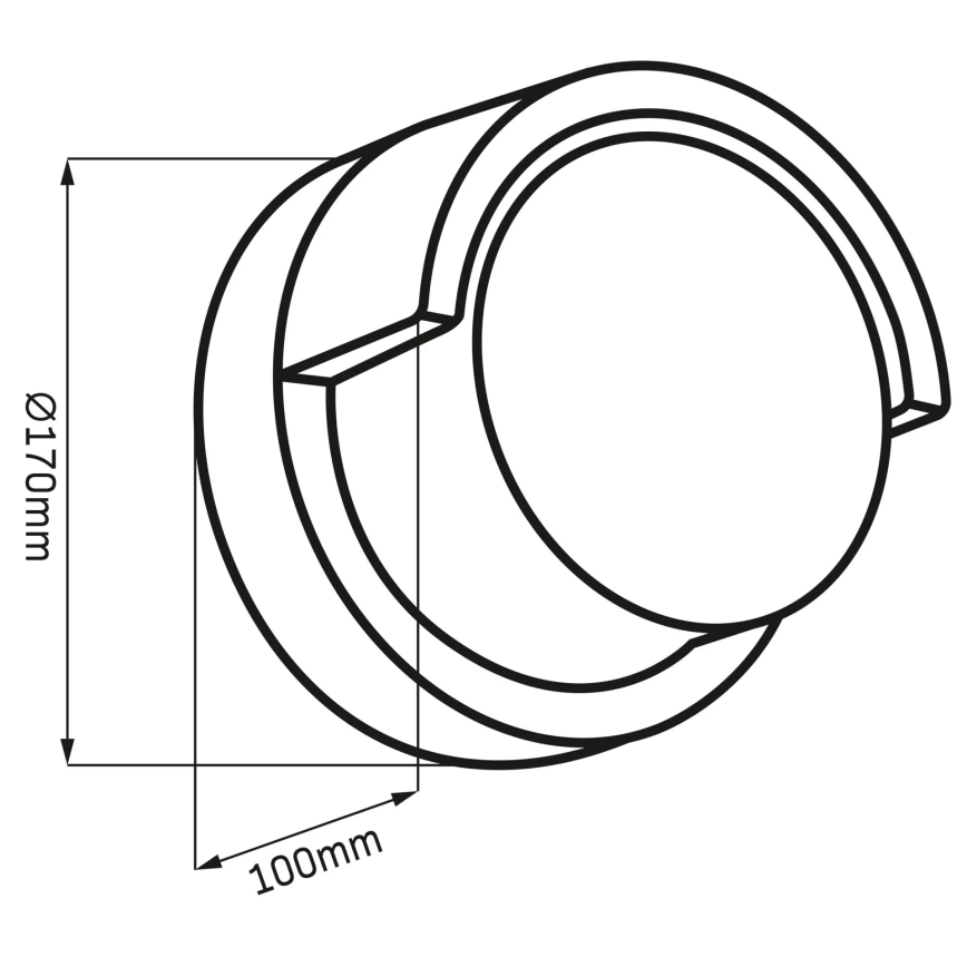 LED Āra sienas lampa ESSEN LED/10W/230V IP44 melna