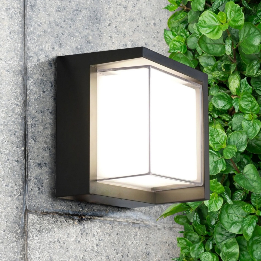 LED Āra sienas lampa ESSEN LED/12W/230V IP44 melna