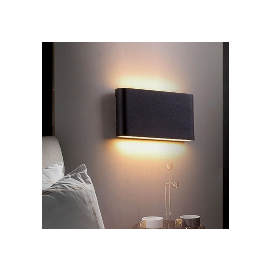 LED Āra sienas lampa FLOW 2xLED/3W/230V IP54 4000K antracīta