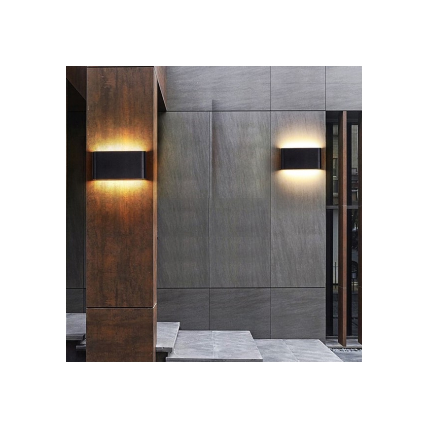 LED Āra sienas lampa FLOW 2xLED/3W/230V IP54 4000K antracīta