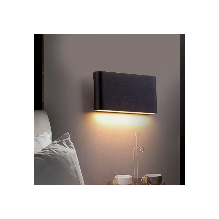 LED Āra sienas lampa FLOW LED/9W/230V IP54 4000K antracīta