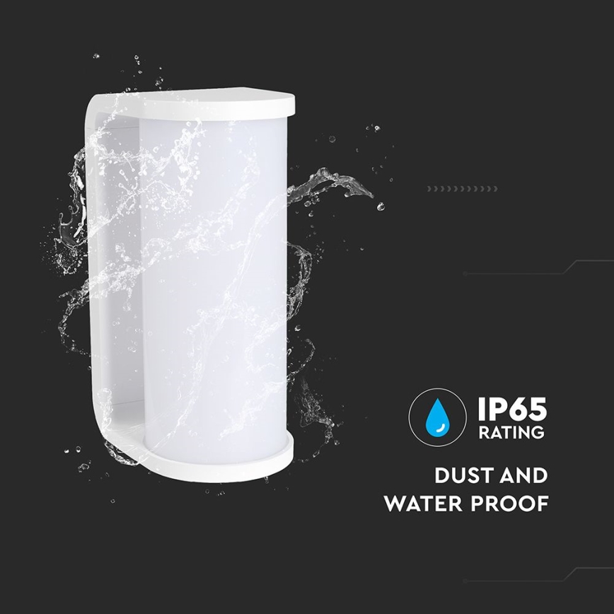 LED Āra sienas lampa LED/12W/230V 3000/4200/6500K IP65 balta