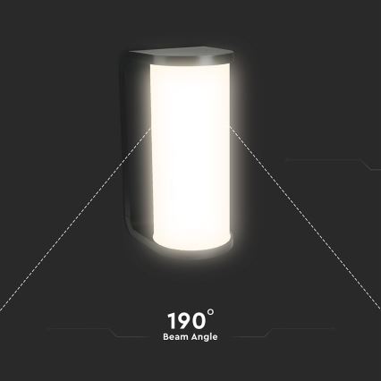LED Āra sienas lampa LED/12W/230V 3000/4200/6500K IP65 melna
