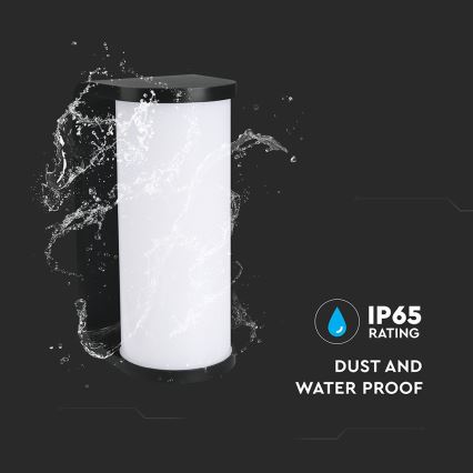 LED Āra sienas lampa LED/12W/230V 3000/4200/6500K IP65 melna