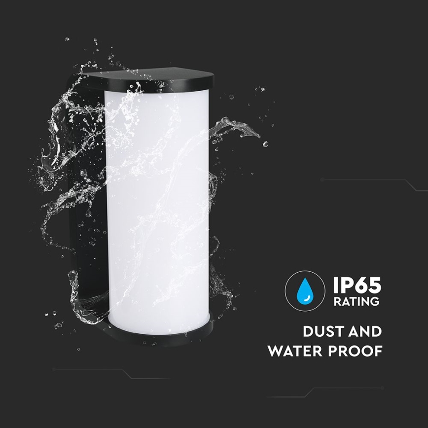 LED Āra sienas lampa LED/12W/230V 3000/4200/6500K IP65 melna