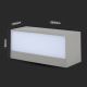 LED Āra sienas lampa LED/12W/230V 3000K IP65
