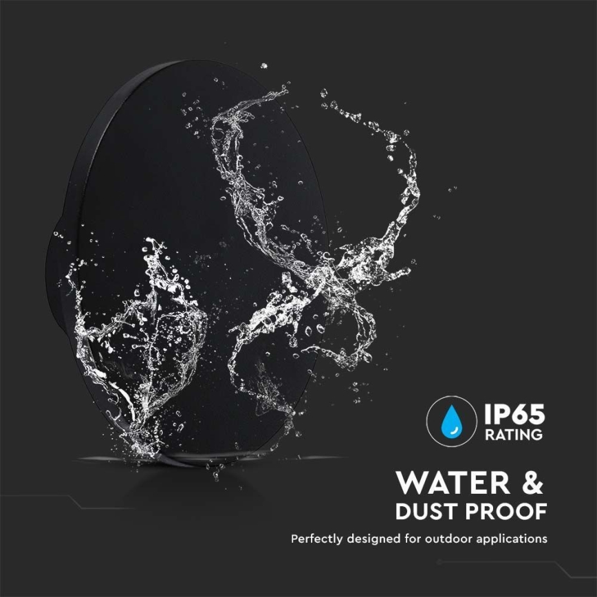 LED Āra sienas lampa LED/12W/230V 3000K IP65 melna