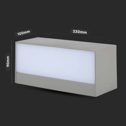 LED Āra sienas lampa LED/12W/230V 4000K IP65