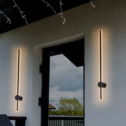 LED Āra sienas lampa LED/12W/230V 4000K IP65 melna