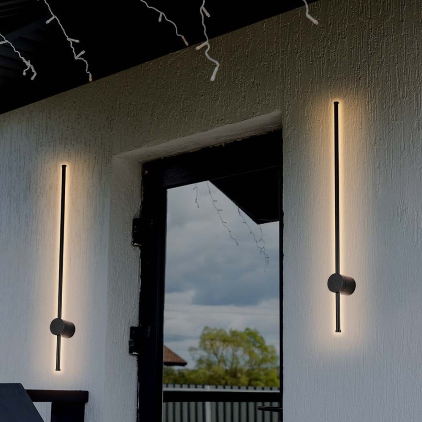 LED Āra sienas lampa LED/12W/230V 4000K IP65 melna