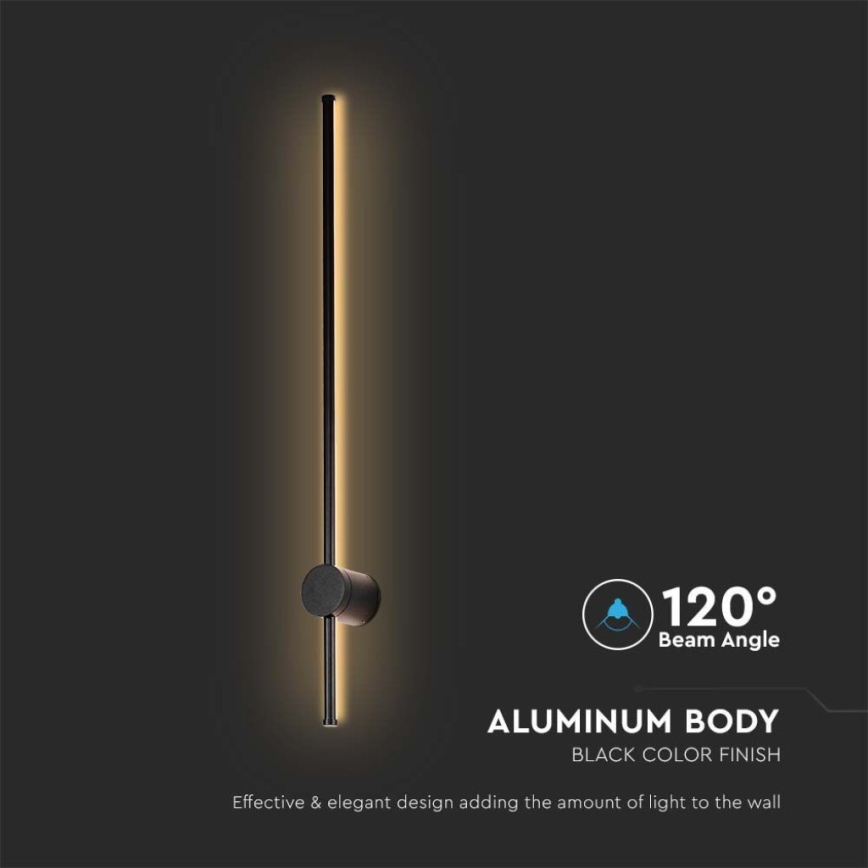 LED Āra sienas lampa LED/12W/230V 4000K IP65 melna