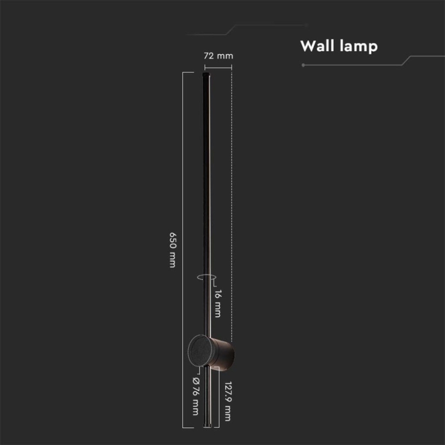 LED Āra sienas lampa LED/12W/230V 4000K IP65 melna