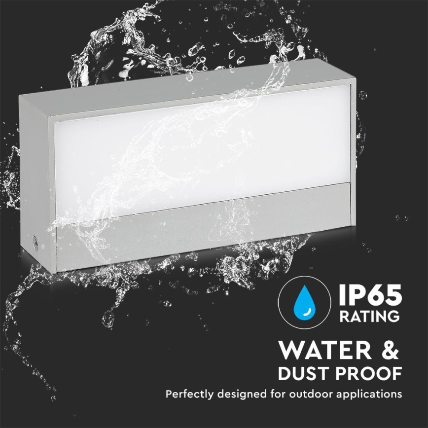 LED Āra sienas lampa LED/12W/230V 6400K IP65