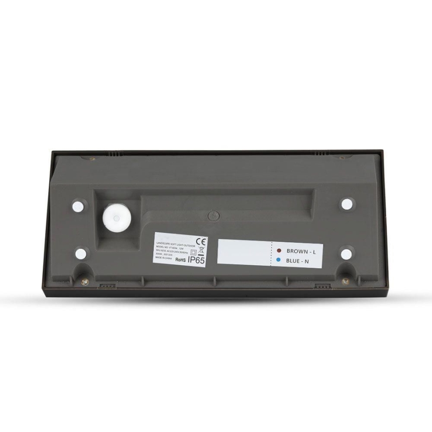 LED Āra sienas lampa LED/12W/230V 6400K IP65 melna