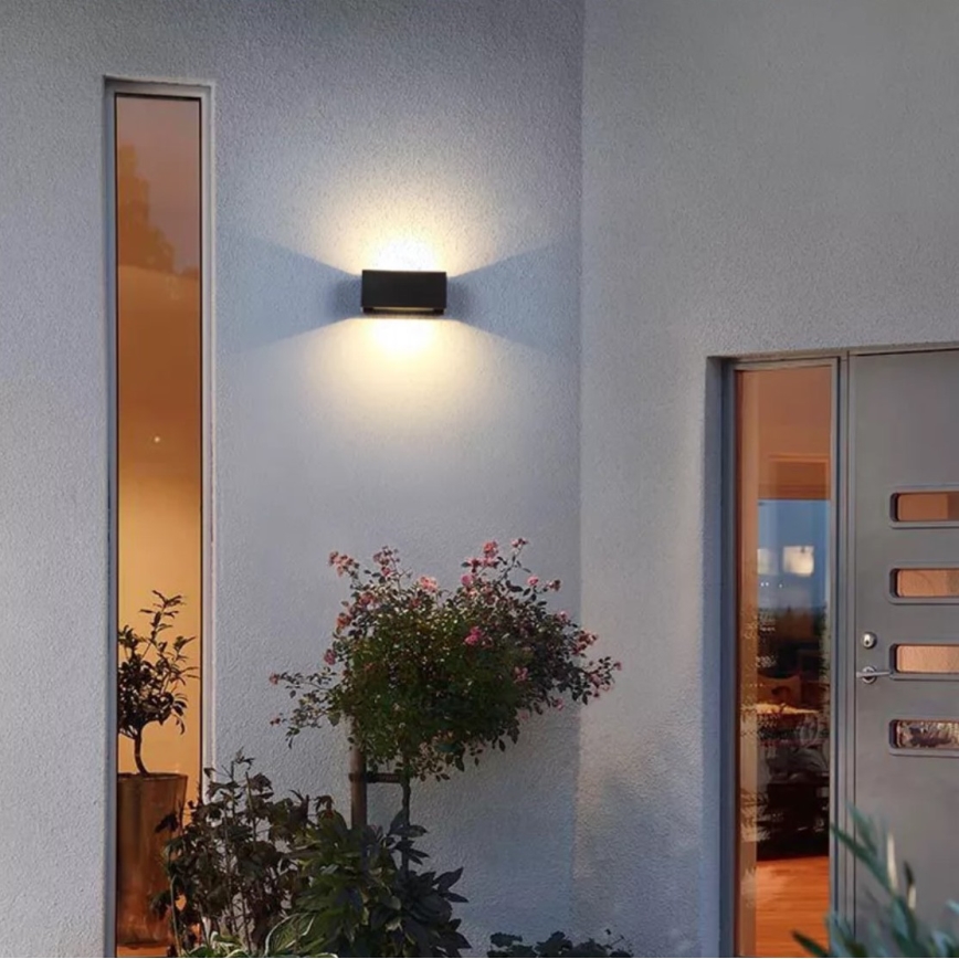LED Āra sienas lampa LED/12W/230V IP54 melna