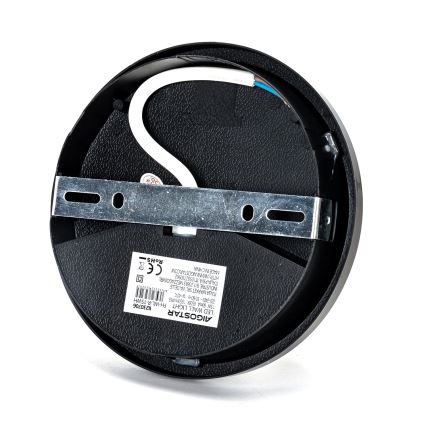 LED Āra sienas lampa LED/15W/230V 6500K d. 15,5 cm melna IP65