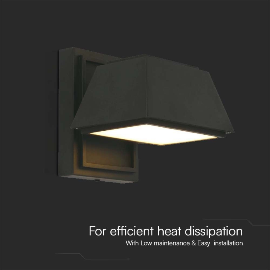 LED Āra sienas lampa LED/15W/230V IP65 4000K melna