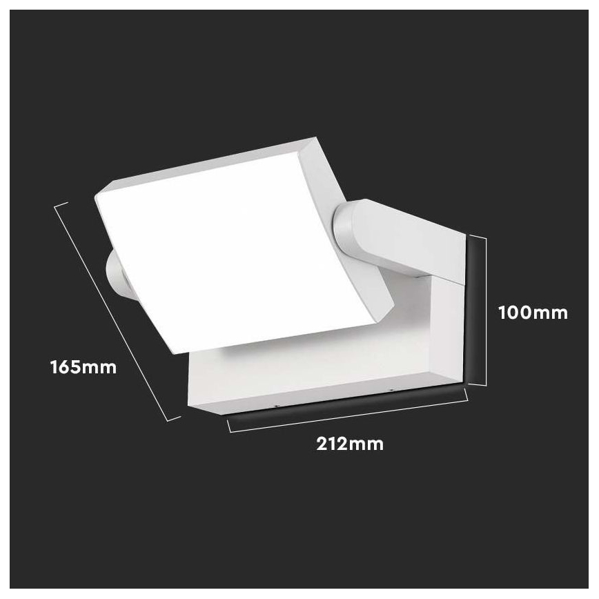 LED Āra sienas lampa LED/17W/230V 3000K IP65 balta