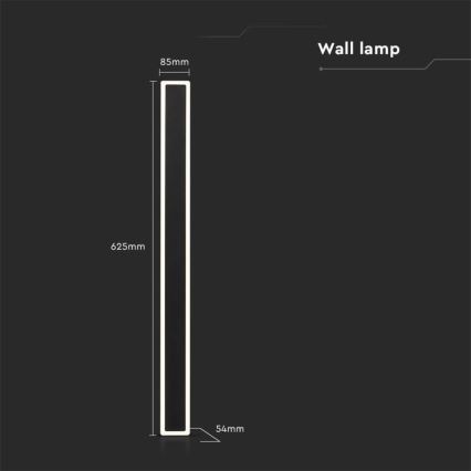 LED Āra sienas lampa LED/17W/230V 3000K IP65 melna