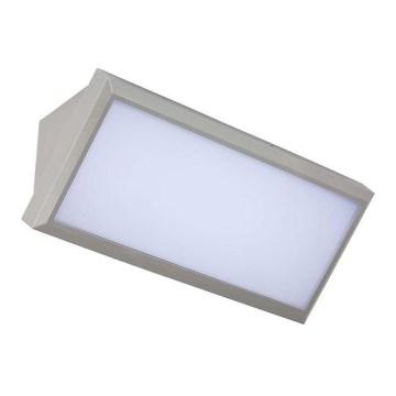 LED Āra sienas lampa LED/20W/230V 3000K IP65 pelēka