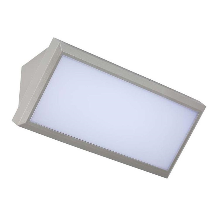 LED Āra sienas lampa LED/20W/230V 3000K IP65 pelēka