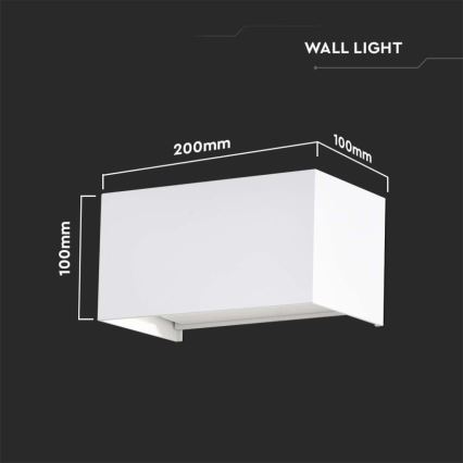 LED āra sienas lampa LED/24W/230V 4000K IP65 balta