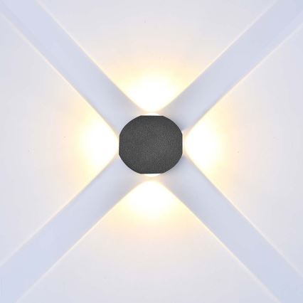 LED Āra sienas lampa LED/4W/230V 3000K IP54 melna