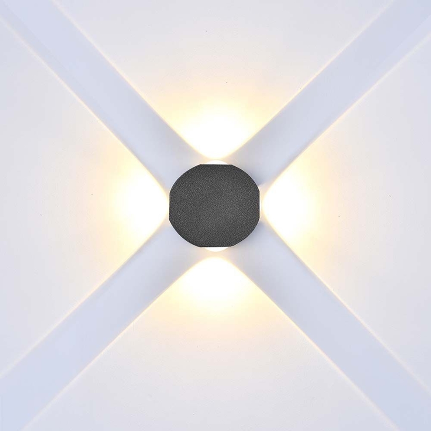 LED Āra sienas lampa LED/4W/230V 3000K IP54 melna