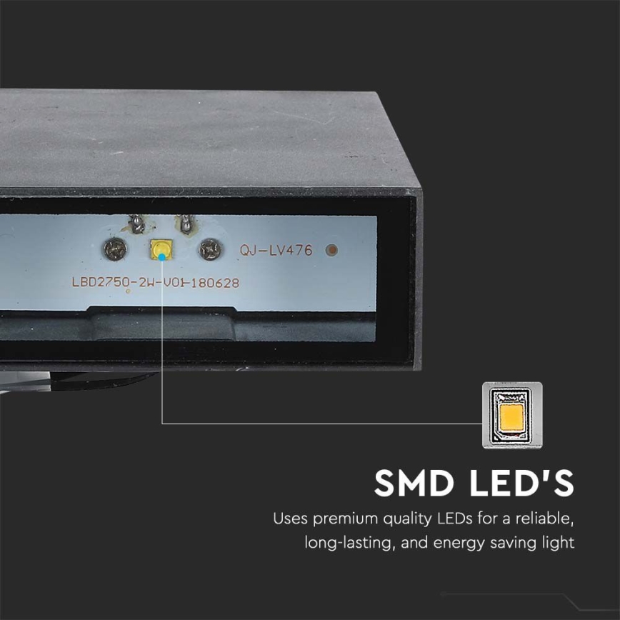 LED Āra sienas lampa LED/4W/230V 3000K IP65 melna