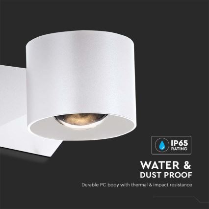 LED Āra sienas lampa LED/5W/230V 3000K IP65 balta