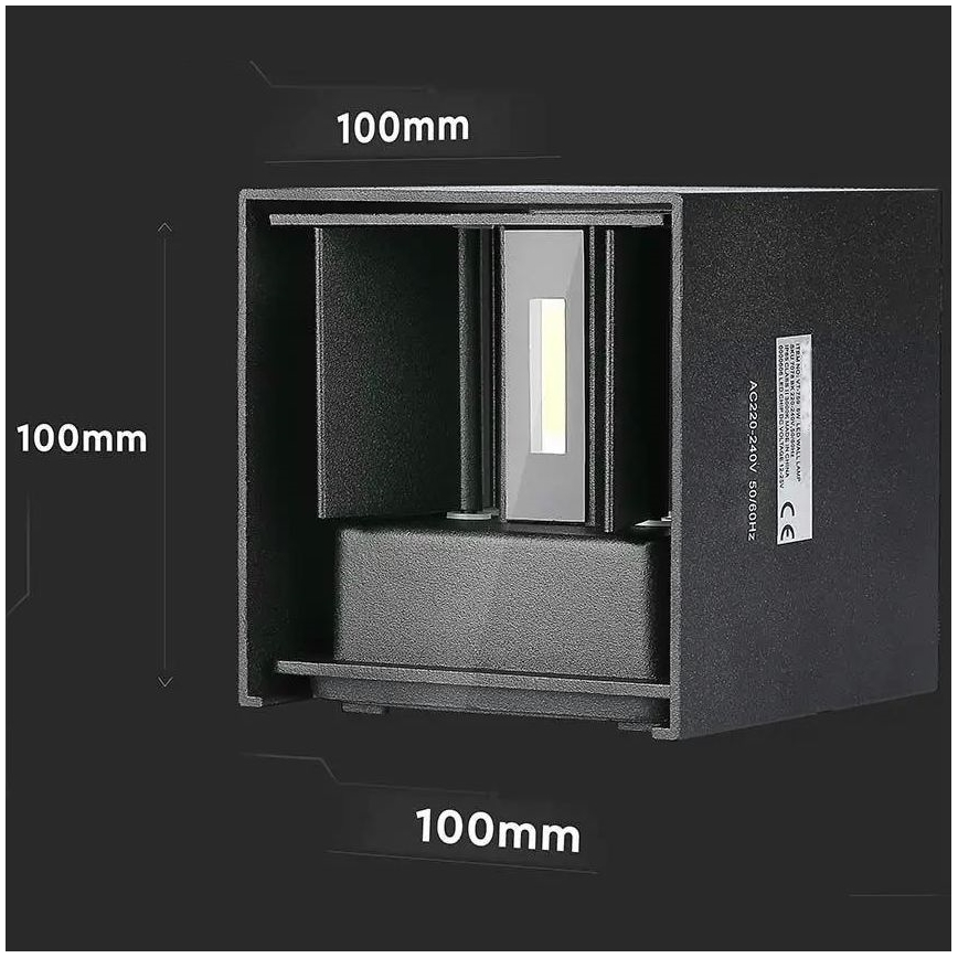 LED Āra sienas lampa LED/5W/230V 3000K IP65 melna