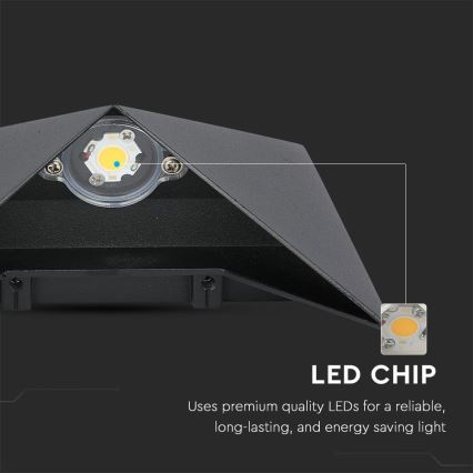 LED Āra sienas lampa LED/5W/230V 3000K IP65 melna