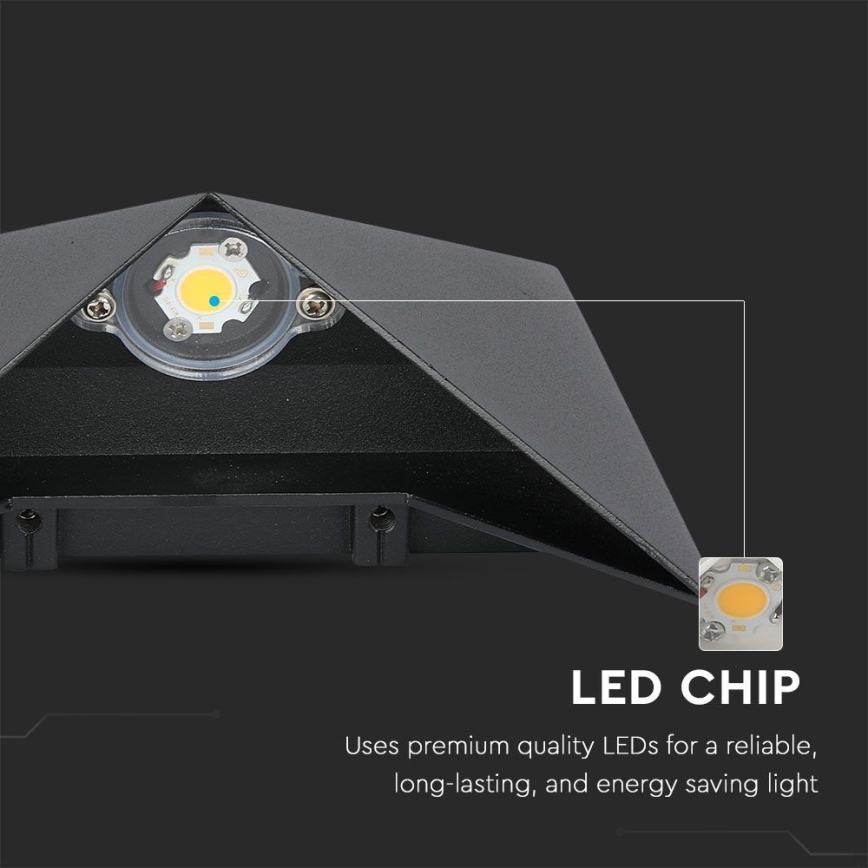 LED Āra sienas lampa LED/5W/230V 3000K IP65 melna