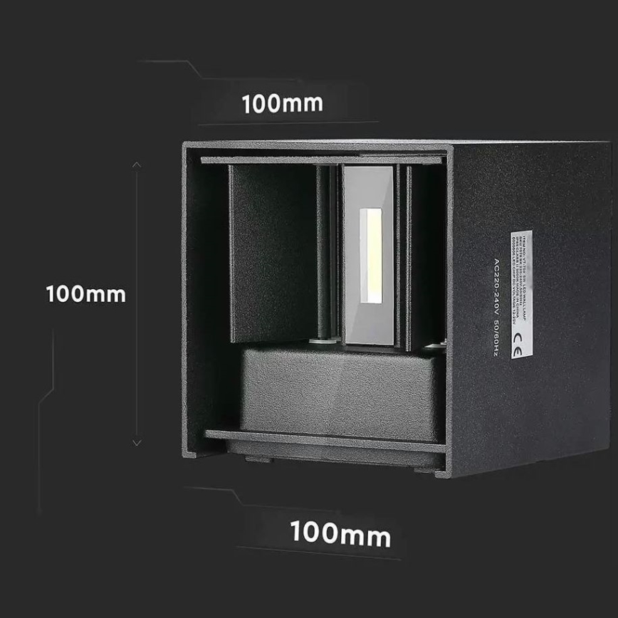 LED Āra sienas lampa LED/5W/230V 4000K IP65 melna
