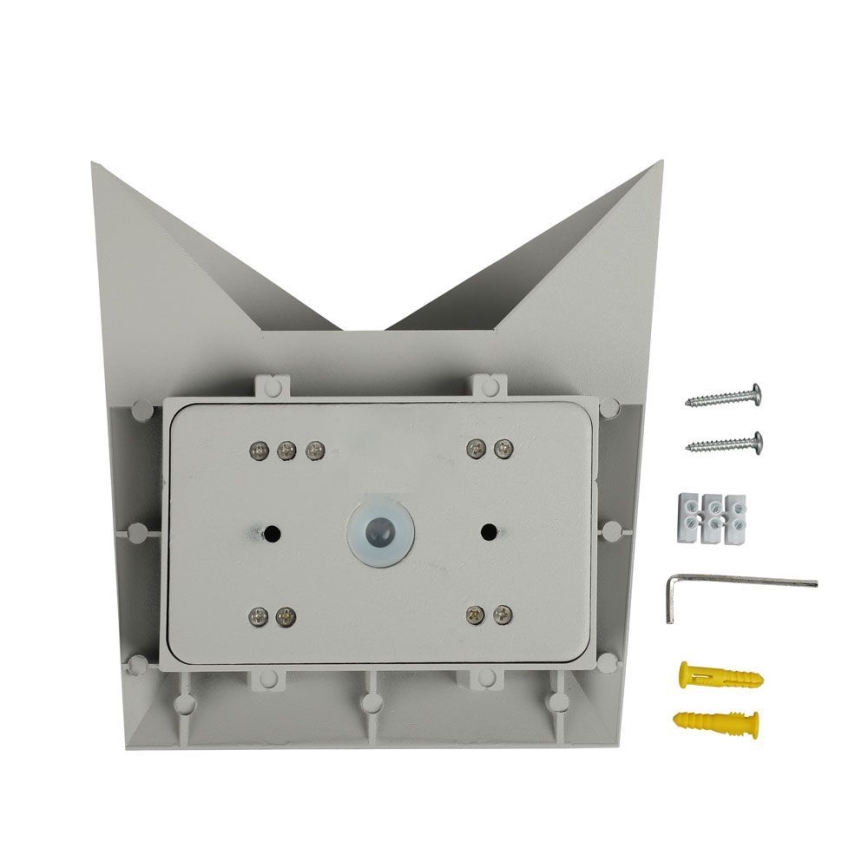 LED Āra sienas lampa LED/5W/230V 4000K IP65 pelēka