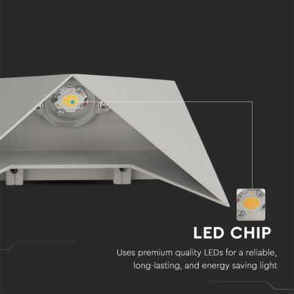 LED Āra sienas lampa LED/5W/230V 4000K IP65 pelēka
