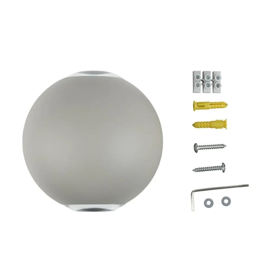 LED Āra sienas lampa LED/6W/230V 3000K IP65 pelēka