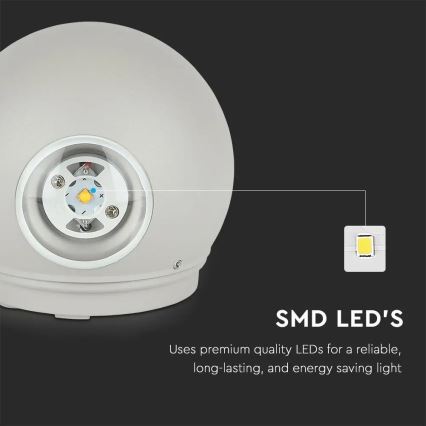 LED Āra sienas lampa LED/6W/230V 3000K IP65 pelēka