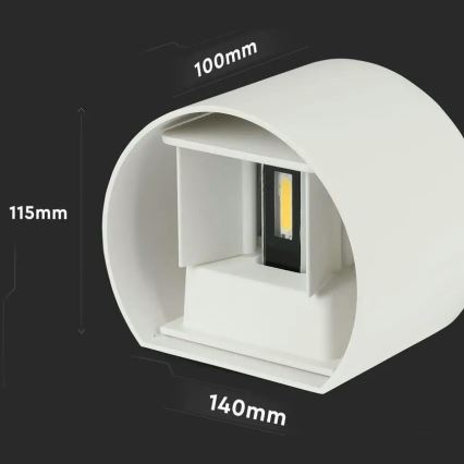 LED Āra sienas lampa LED/6W/230V 4000K IP65 balta