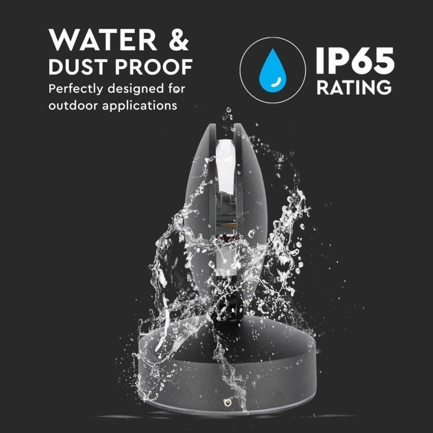 LED Elastīga āra sienas lampa LED/7W/230V 4000K IP65 melna